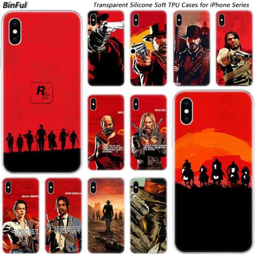Hot Video Games Red Dead Redemption Soft Silicone Fashion Case for Apple iPhone 11 Pro XS MAX XR X 7 8 Plus 6 6s Plus 5 5C 5S SE