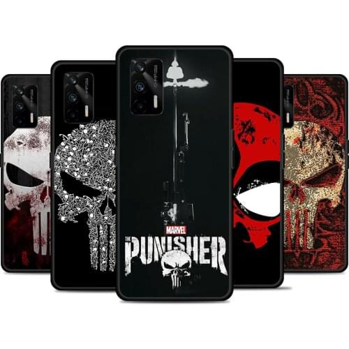 Marvel Punisher Skull For Realme 8 GT Neo Flash Edition Explorer Master Q3 Pro Narzo30 C21 C11 C20A C21Y Phone Case