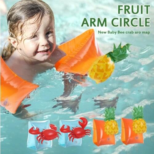 Baby Swimming Float Ring Cartoon Fruit Swimming Ring Swimming Pool Baby Child Life Jacket Buoyancy Vest Baby Inflatable Arm Ring
