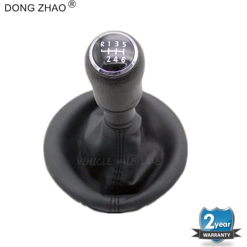 For VW Transporter Multivan Caravelle T5 2003-2009 Car-styling 6 Speed Car Gear Stick Level Shift Knob With Leather Boot