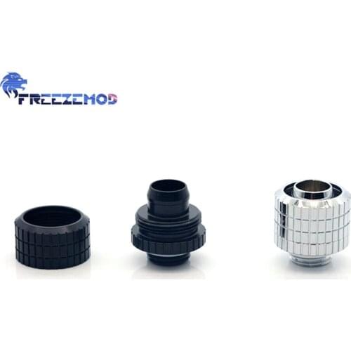 FREEZEMOD Hexagonal Fixed Soft Tube Fitting For 9*12.7/10*13mm PVC Connector 3/8 Hose Coppr For Water Cooler System Modding