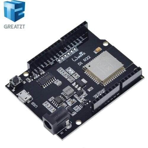 GREATZT For Wemos D1 ESP32 ESP-32 WiFi Bluetooth 4MB Flash UNO D1 R32 Board Module CH340 CH340G Development Board For Arduino