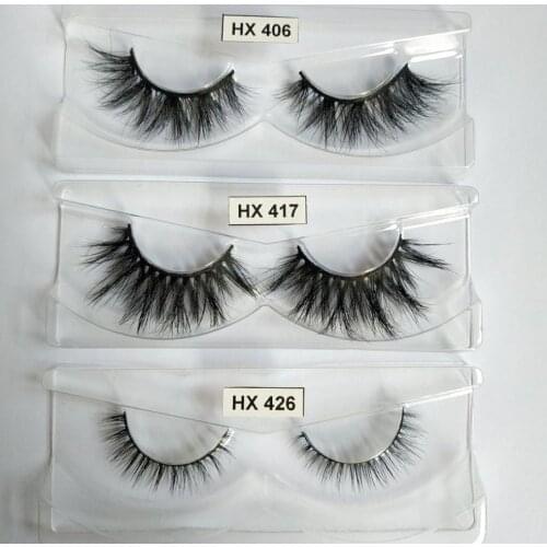 HEXUAN 30 pairs a lot 4D mink eyelash 16-20mm length fluffy minklashes dramatic volume eyelashes full strip cross false lashes