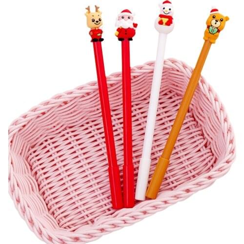 40pcs/lot School Office Supply Santa Claus Series Writing Stationery Creative Cartoon Four Selections Cute Pens Kawaii