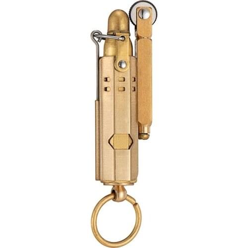 Retro Brass & stainless steel kerosene lighter.Metal World War II gasoline lighter,gift