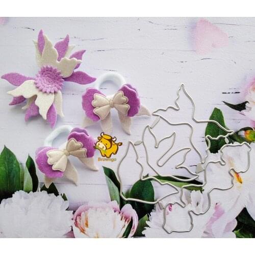 Flower Bowknot Bow Metal Cutting Die Stencil Template for Scrapbooking Paper Craft Album Cards Decor Knife Stitched Dies 2020