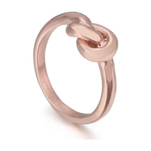 Fashion Women Men Finger Rings Silver Color Rose Gold Stainless Steel Band Finger Rings Jewelry