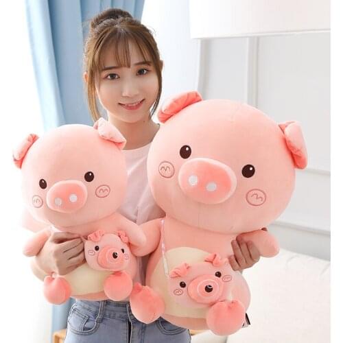 New Creative Big Pig Plush Toys Stuffed Cute Animal Pillow for Children Lucky Pig Pillow Kids Appease Doll Girls Birthday Gift