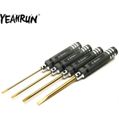 Slotted Screwdriver Titanium Plating RC Tools 3.0/4.0/5.0/5.8mm for RC Helicopter Drone Aircraft Car Model Repair Tools