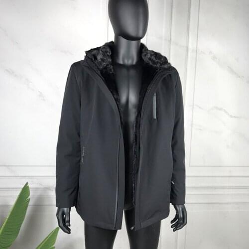 Fur Parkas Men Natural Mink Jacket Winter Fashion Warm Real Mink Fur Liner Coat