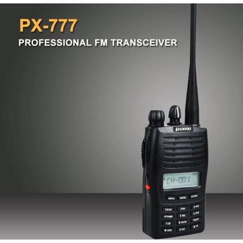 PUXING Walkie Talkie PX-777 VHF 137-174MHz 5W 128CH Scrambler VOX Portable Two Way Radio PX