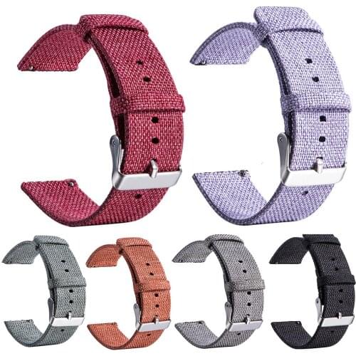 Great 23cm Replacement Adjustable Soft Canvas Smart Watch Band Strap for Fitbit Blaze