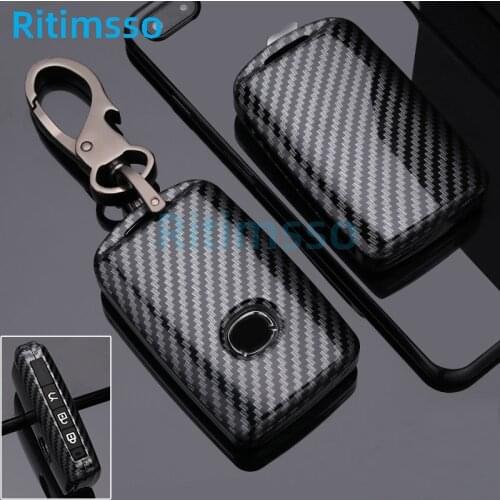 Carbon Fiber Silicon Car Key Cover Case For Mazda 3 Alexa CX4 CX5 CX8 2019 2020 Auto Remote Smart Protective Shell Accessories