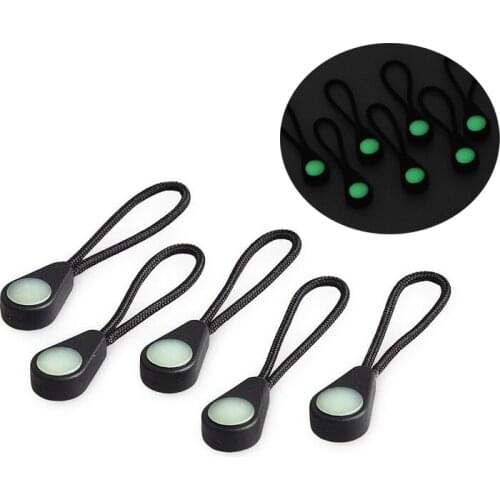 5pcs Luminous Zipper Rope Ultra-Bright Glow in The Dark Night for Coats Jackets Rucksacks and Tent Zippers