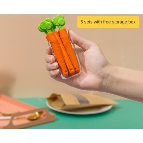 Creative Food Snack Seal Clip Radish Seal Clip Bag Magnet Storage Box 5 For Refrigerator