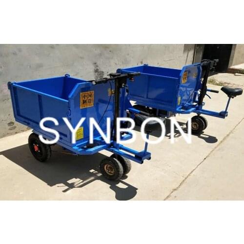 SYNBON Motorized Wagons Battery Powered Garden Carts Hand Trolley Electrical Wheelbarrow