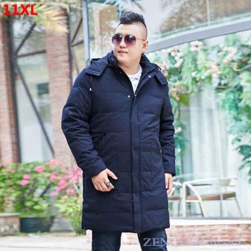 Winter new style long down jacket mens large coat plus large extra large big thick black 10XL 11XL 12XL 13XL puffer jacket men