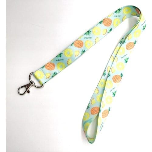 10 pcs cartoon Lemon lanyard Neck Strap Lanyards Card Holders Bank Neck Strap Card Bus ID Holders Rope Key