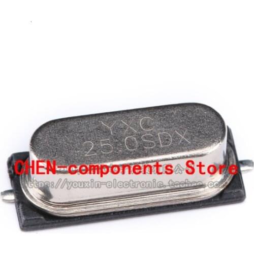 10pcs SMD passive crystal oscillator/HC-49SMD 25MHz 20ppm 20PF X49SM25MSD2SC