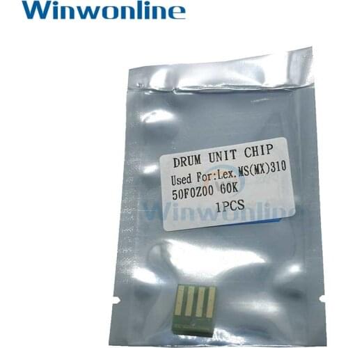 1X Drum chip for Lexmark MS MX 310 410 510 610 MX511 MX611 MX517 drum unit reset 60K Compatible 50F0Z00