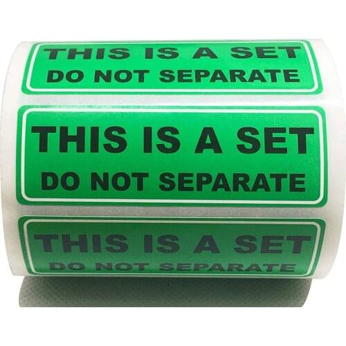 1 X 3 Inch This is a Set Do Not Separate Labels - Fluorescent Green Labels Shipping Stickers Self Adhesive Labels 500/Roll