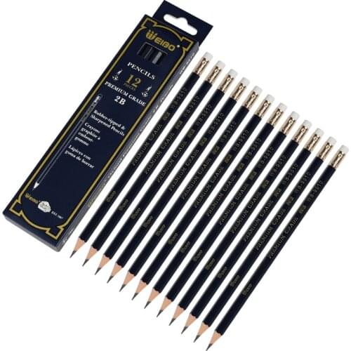 9510 Writing Pencils for School канцелярия 1 Box(12PCS) 2B Cute Pencil Drawing Pencil Set Pencils for Kids Scool Office suply