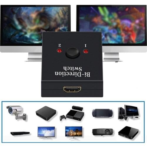 AIMOS Hdmi 2.0 Switch Port Two In One Out Adapter, Switch KVM Switch Switch Dual Port With Automatic Port Switch HDMI Switch Box
