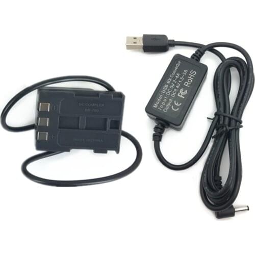 DR-700 Dummy Battery + USB Adapter Charging Cable for Canon G7 G9 S50 S55 S60 S70 Camera Power Bank as NB-2L NB-2LH DR-20