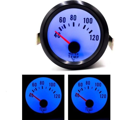 2"52mm Mechanical Car Water temperature meter 40~120 Celsius Meter Blue LED Auto Car Gauge Meter
