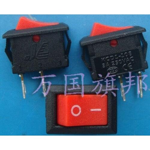 Free Delivery, ship type switch 3 a boat 250 v 1.5 CM wide and 1 CM high 1 CM long red head is small
