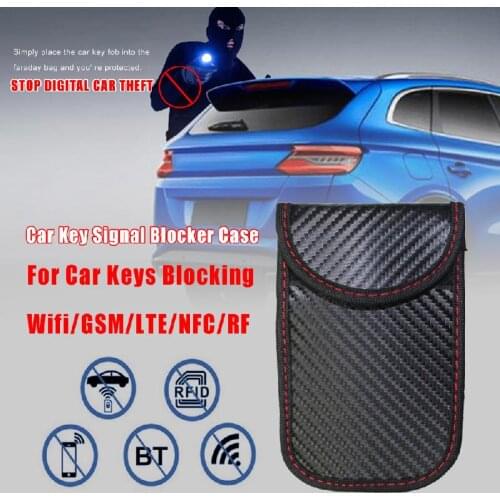 Car Key Signal Blocker Case Faraday Bag Signal Blocking Shield Case Protector Pouch Wallet Case for Car Key