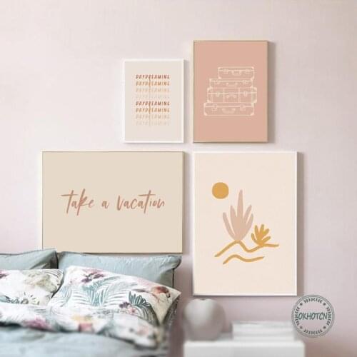 Boho Abstract Desert Sun Compass Print Poster Wanderlust Travel Canvas Painting Wall Art Pictures for Gallery Room Decor