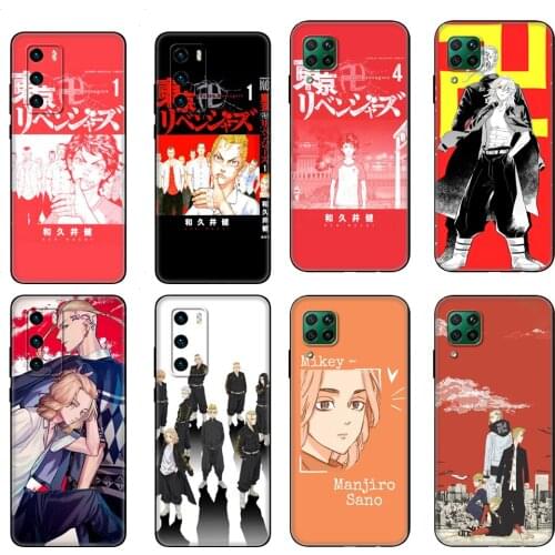 Black tpu Case For Huawei P30 Lite P30 Pro P40 Case For Huawei P40 LITE E P Smart 2020 Case Cover Tokyo revengers