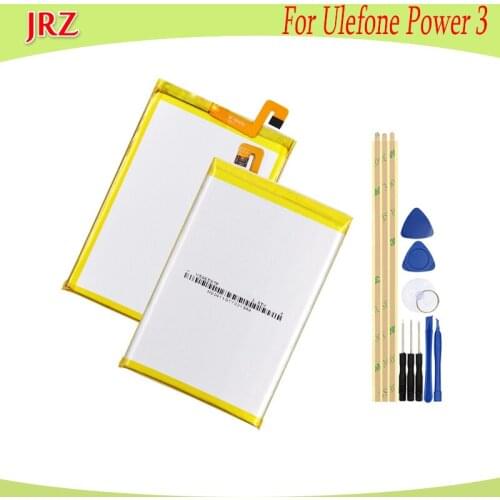 JRZ 3.85V 6080mAh battery For Ulefone Power 3 phone Replacement Batteries Bateria with tools