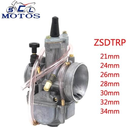 Sclmotos -Motorcycle 21 24 26 28 30 32 34mm PWK Carburetor Carb With Power Jet Fit 2T/4T Engine Power Race Scooter Motocross GY6