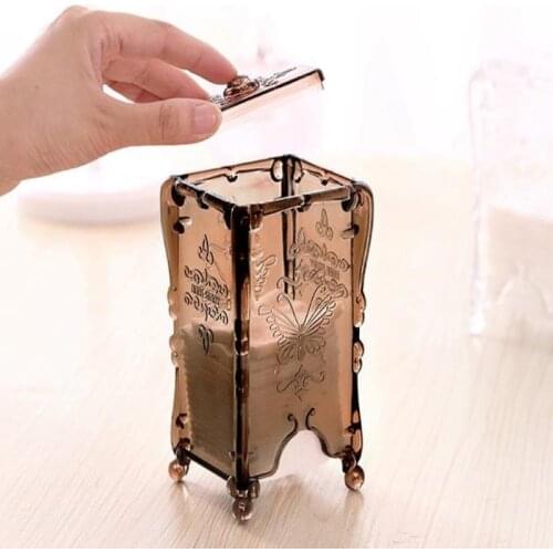 Cotton Pad Organizer Storage Box Holder Makeup Organizer Clear Cotton Pad Cosmetic Dispenser Container Holder Case