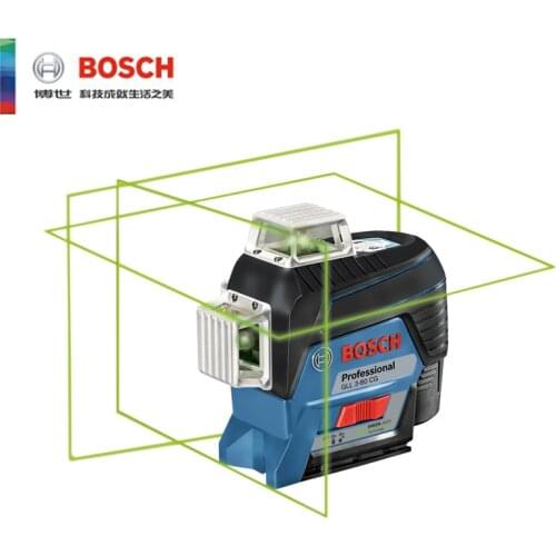 Bosch 12-Line Green Laser Level High Precision With Bluetooth 360° Indoor And Outdoor Marking Instrument GLL3-80CG Self-Leveling