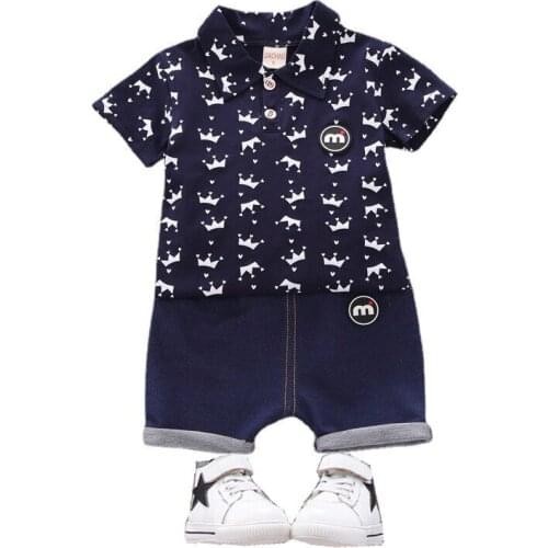 Summer Children Casual Clothes Suit Baby Boys Girls Cartoon T-Shirt Shorts 2Pcs/sets Toddler Cotton Clothing Infant Tracksuit
