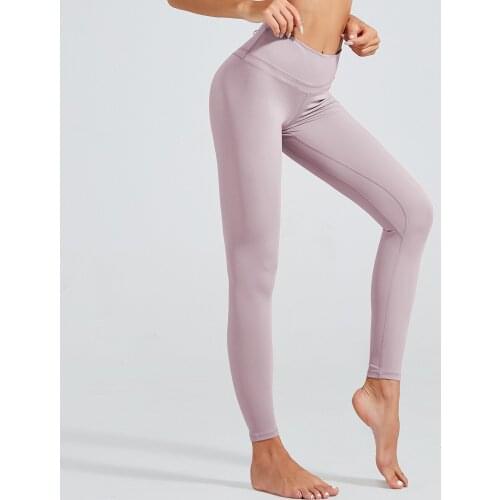 Soft Naked-Feel Athletic Fitness Seamless Leggings Women Stretchy High Waist Gym Yoga Pants Workout Sport Plain Jogger Fitness