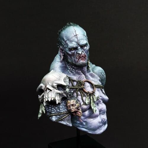 New Unassembled 1/10 high 91mm Ogre fantasy soldier bust with angry Resin Kit DIY Toys Unpainted resin model