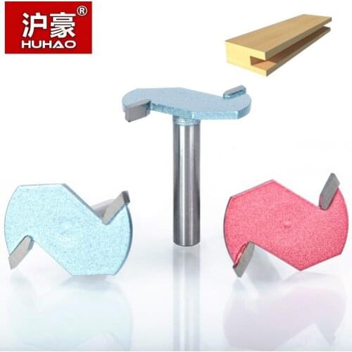 HUHAO 1pcs 1/4" Shank T type slotting cutter woodworking tool router bits for wood Industrial Grade endmill milling cutter