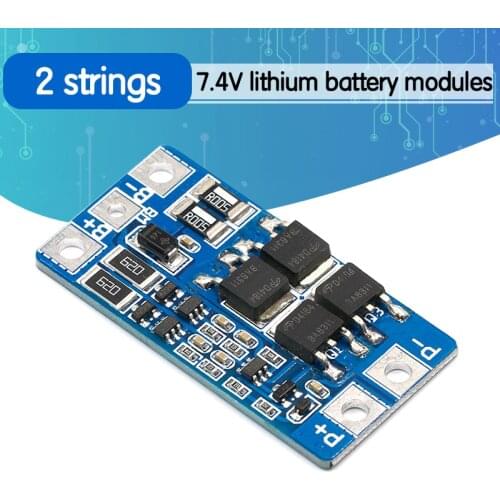 2S 10A 7.4V 18650 lithium battery protection board 8.4V balanced function/overcharged protection