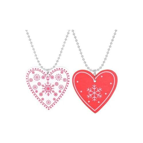 Christmas series, European and American ornaments, New Years gift, heart-shaped stars, gift gifts, creative necklace