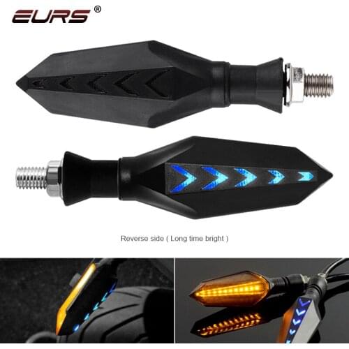 2pcs Motorcycle Turn Signal Lights 12 LED yellow blue Waterproof ABS LED Moto Tail light stop signal auto bike light 12V