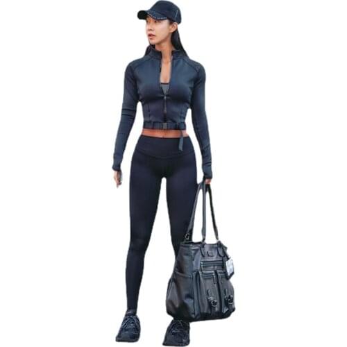 Tracksuit Sport Set Women Sportswear 2021 Yoga Suit for Fitness Clothing Workout Clothes Women Outfit Long Sleeve Ensemble Femme