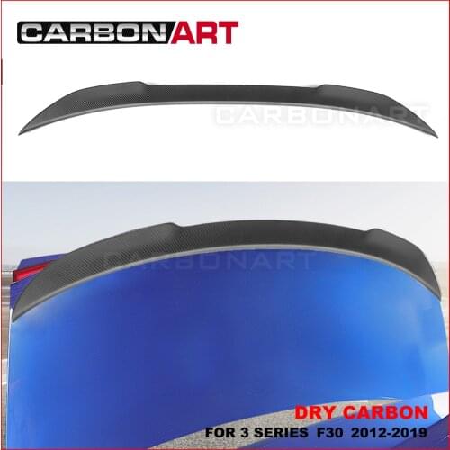 Dry Carbon Fiber Rear CS Style Trunk Spoiler for BMW F30 3 Series (2012-2019) 320i Great Fitment UV-Cut High Glossy Finished