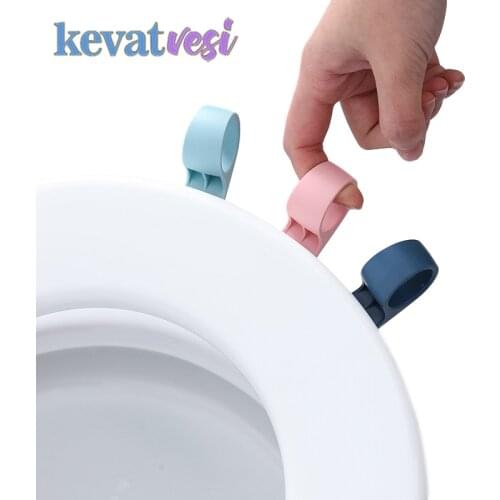 Toilet Lid Handle Plastic Toilet Seat Cover Lifter Handle Self Adhesive Closestool Seat Cover Lifters Bathroom Accessories