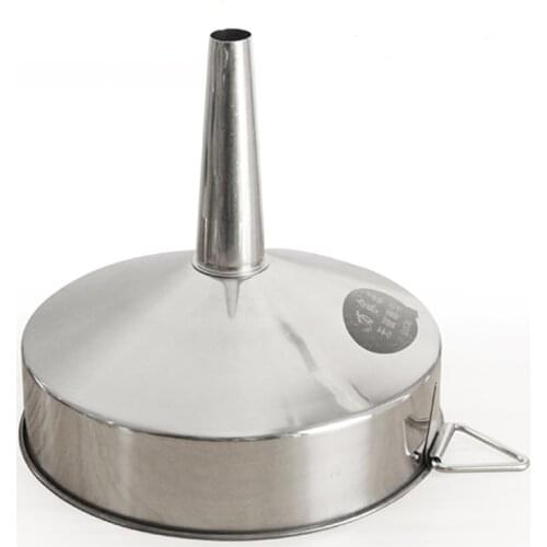 High-quality stainless steel conical funnel small diameter tip leakage large car fuel funnel fine mouth 14CM 16CM 18CM 20CM