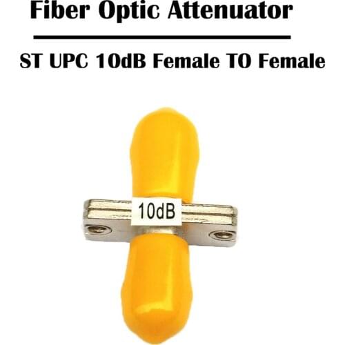 10 Pieces/lot ST/UPC Fixed Flange Fiber Attenuator 10dB SM Single Mode Simplex FTTH Ethernet Networking Optical