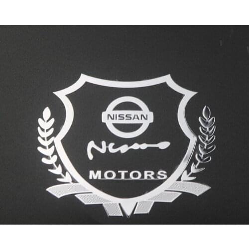 3D Metal Car Styling Side Door Badge Stickers Side Window Emblem Decals For Nissan Nismo Tiida Teana Skyline Juke X-Trail Almera